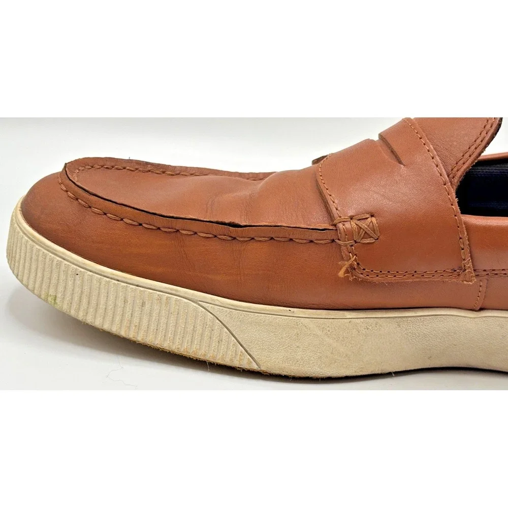 Cole Haan Grand Crosscourt Men's Tan Leather Penny Loafers Casual Shoes Size 11